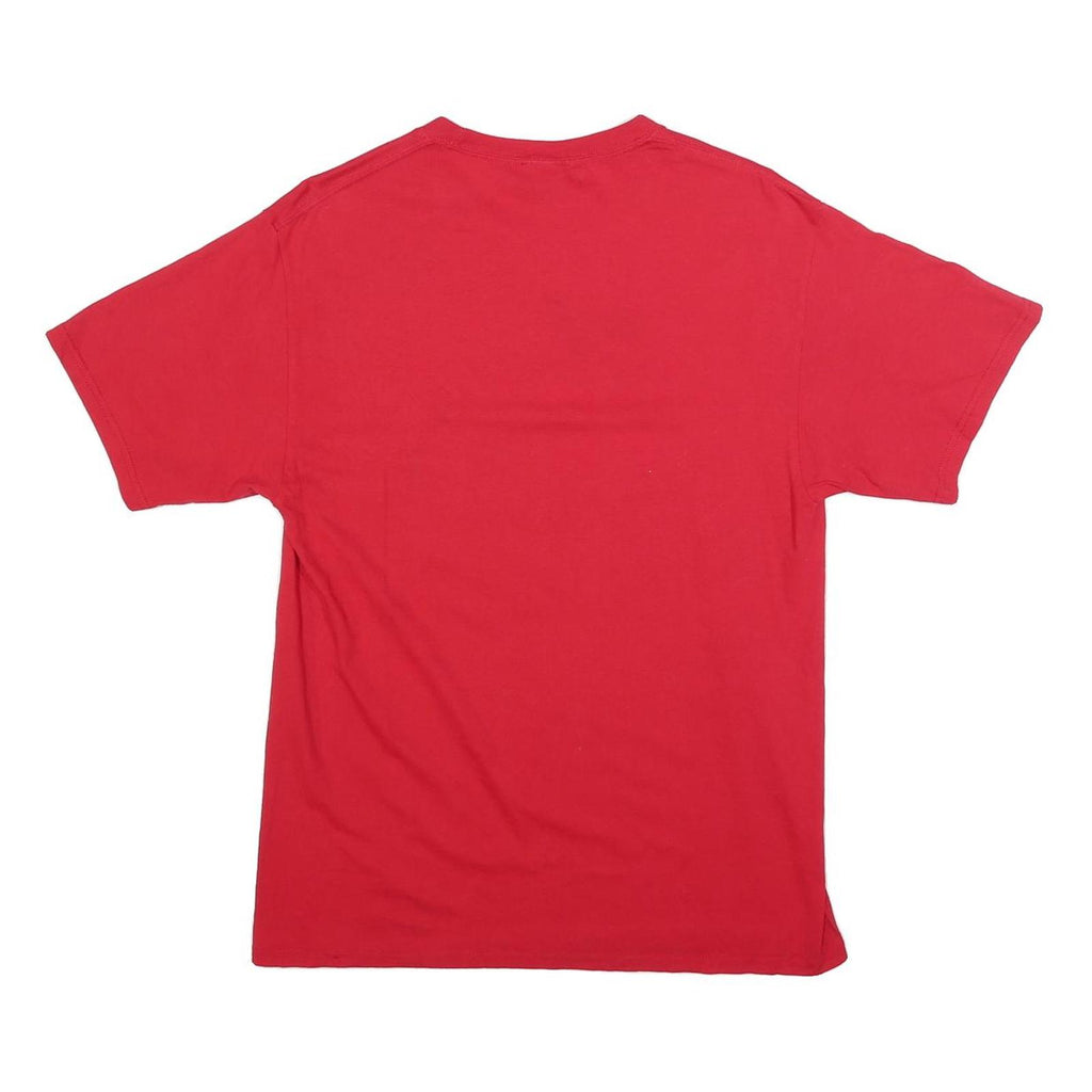 PORT & COMPANY Mens Red Panther Baseball Graphic T-Shirt M Short Sleeve Crew
