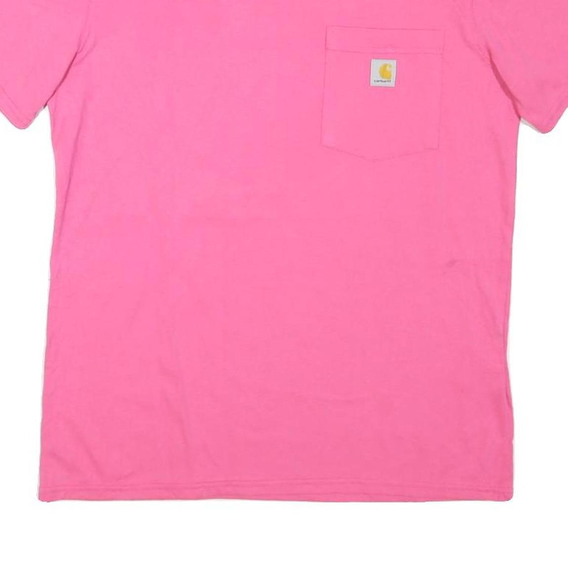 CARHARTT Womens Pink & Yellow Pocket T-Shirt M Short Sleeve Crew Neck Casual