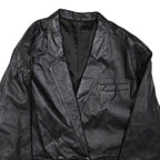 Womens Blazer Jacket Black Leather L