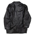 Womens Blazer Jacket Black Leather L