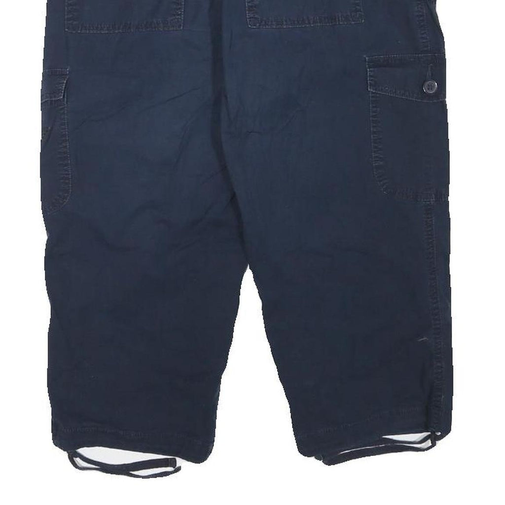 CLEO Womens Shorts Blue Cargo M W29 Cotton Blend Drawstring Casual