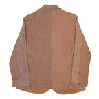 MIRO Womens Brown & Beige Wool Blend Jacket M Woven Two Button Classic