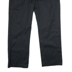 DICKIES Womens Classic Black Polyester Blend Trousers W42 L32 Zip Closure