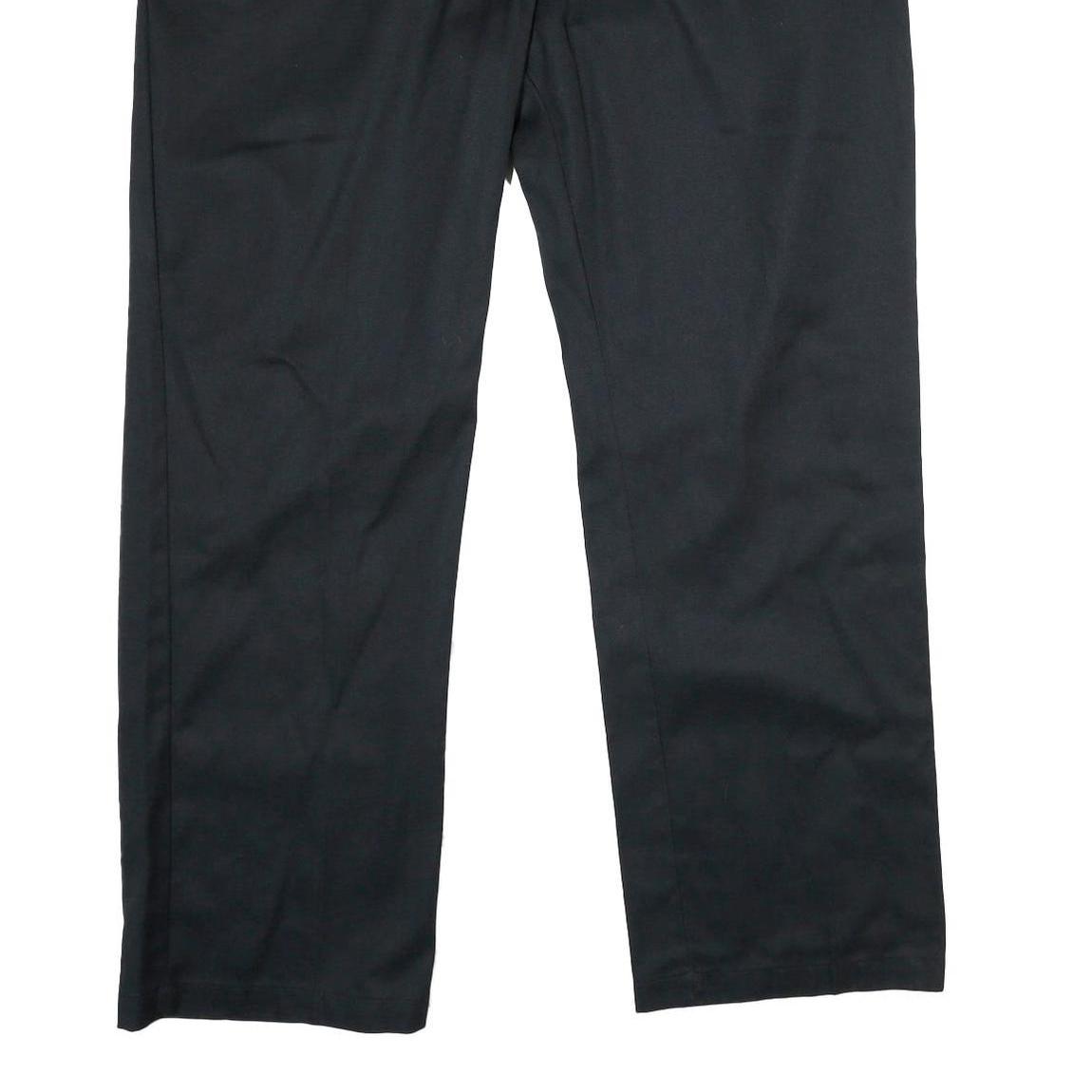 DICKIES Womens Classic Black Polyester Blend Trousers W42 L32 Zip Closure