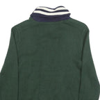 POLO RALPH LAUREN Mens Green & Navy Shawl Collar Patterned Jumper Crew Neck