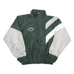 ANACONDA SPORTS Mens Green & Grey Ramapo Tennis Track Jacket L Nylon Colourblock