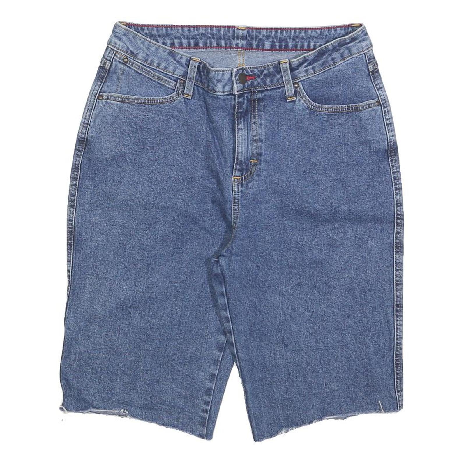 WRANGLER Womens Denim Blue Cotton Shorts M W30 Classic Fit Casual Cut-Off