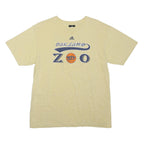 ADIDAS Mens Beige Oakland Zoo Graphic T-Shirt XL Short Sleeve Crew Neck