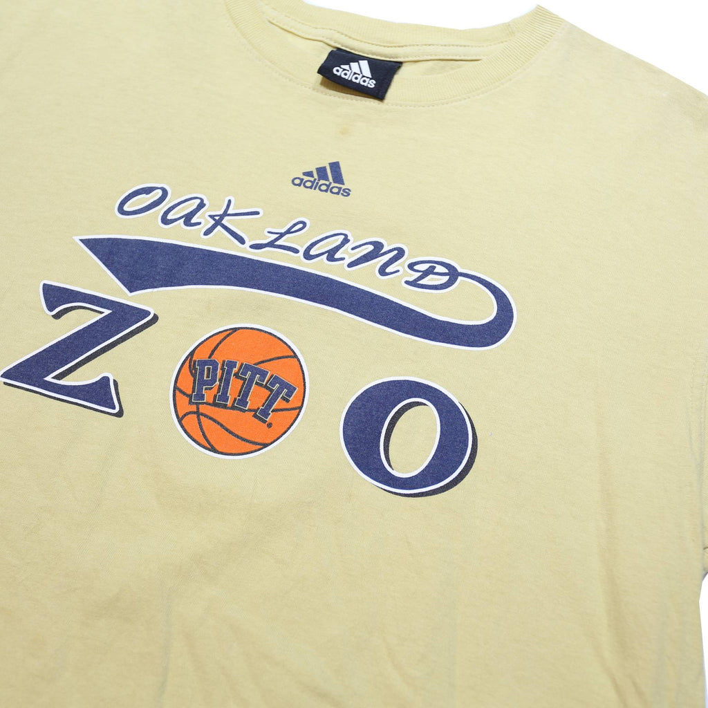 ADIDAS Mens Beige Oakland Zoo Graphic T-Shirt XL Short Sleeve Crew Neck