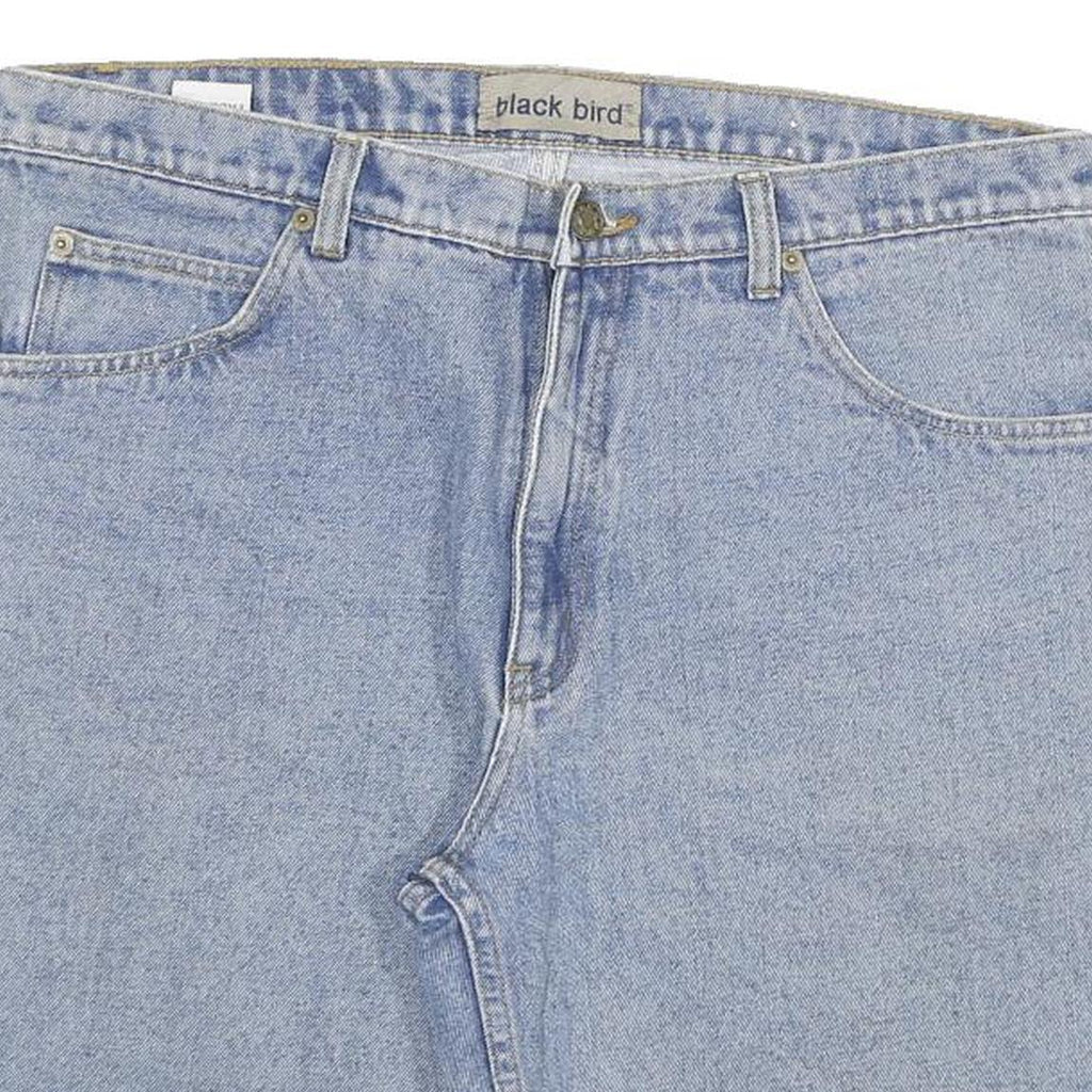 BLACK BIRD Mens Shorts Blue Denim XL W34 Casual Cotton Blend Relaxed Fit