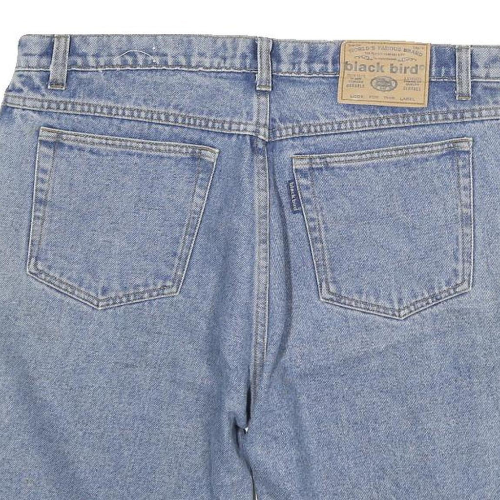 BLACK BIRD Mens Shorts Blue Denim XL W34 Casual Cotton Blend Relaxed Fit