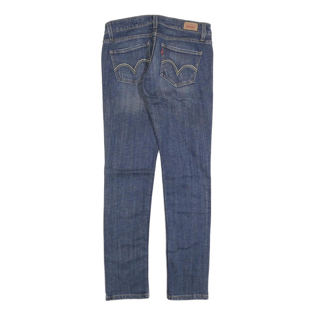 LEVI'S 524 Womens Jeans Blue Slim Skinny Denim Medium W30 L32 Stretch Zip