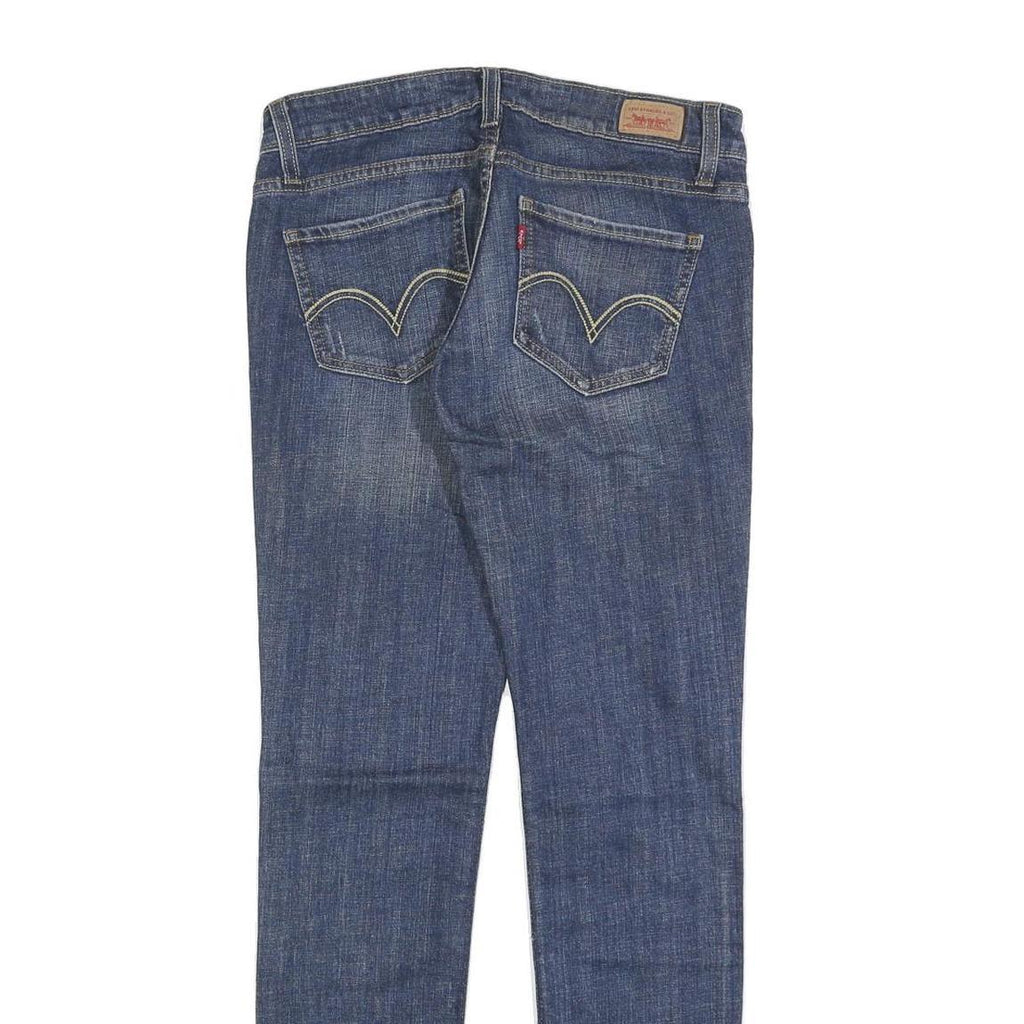 LEVI'S 524 Womens Jeans Blue Slim Skinny Denim Medium W30 L32 Stretch Zip