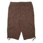 ST JOHNS BAY Womens Shorts Brown Casual L W30 Cotton Blend Drawstring