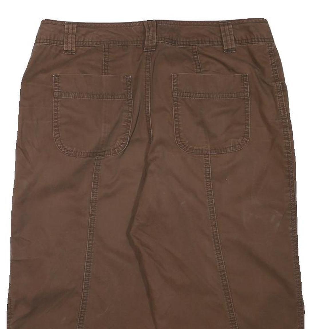 ST JOHNS BAY Womens Shorts Brown Casual L W30 Cotton Blend Drawstring