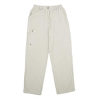 ALLSPORT Womens Nylon White Regular Straight Trousers W26 L30 Outdoor Zip