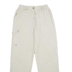 ALLSPORT Womens Nylon White Regular Straight Trousers W26 L30 Outdoor Zip