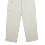 ALLSPORT Womens Nylon White Regular Straight Trousers W26 L30 Outdoor Zip