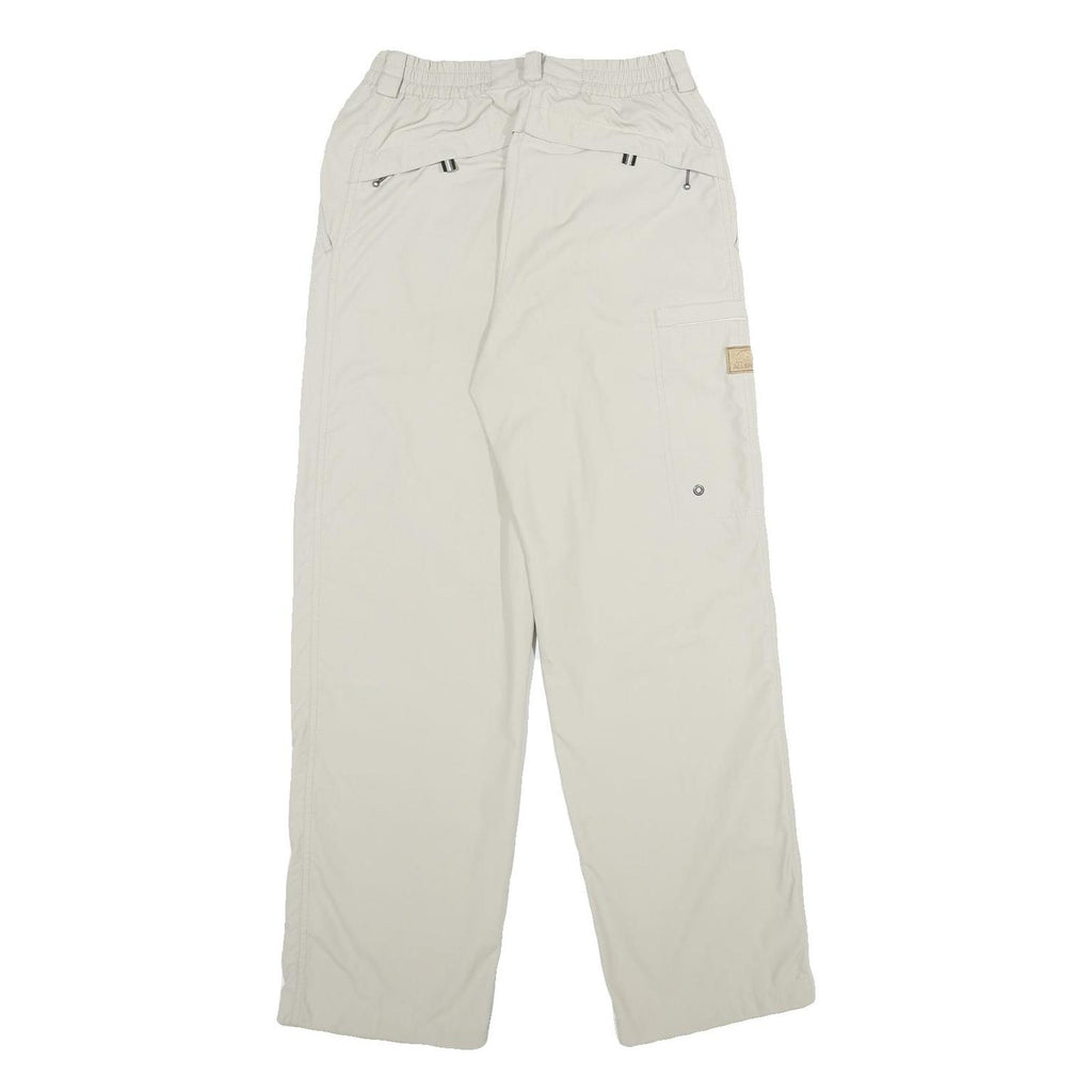 ALLSPORT Womens Nylon White Regular Straight Trousers W26 L30 Outdoor Zip