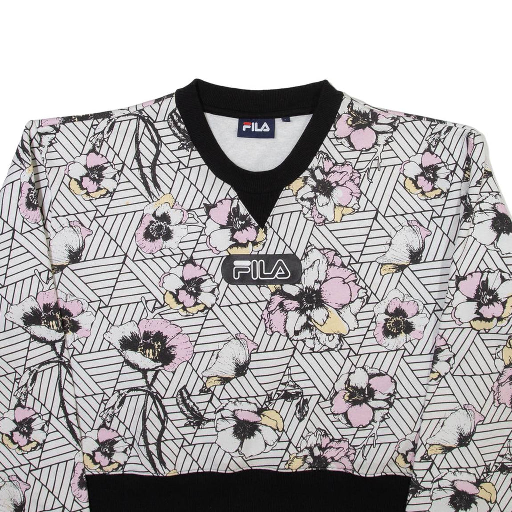 FILA Womens Sweatshirt White Crew Neck L