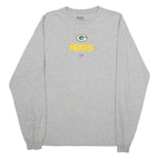 REEBOK NFL Green Bay Packers Mens T-Shirt Grey Long Sleeve USA M