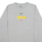 REEBOK NFL Green Bay Packers Mens T-Shirt Grey Long Sleeve USA M