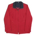 KINGFIELD Womens Red Zip Jacket L Polyester Blend Plain Classic Outerwear