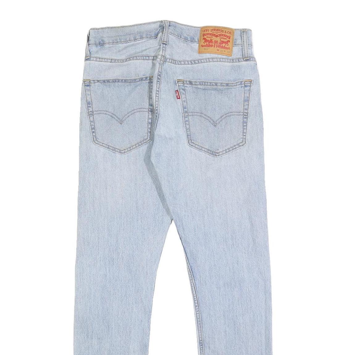 LEVI'S 502 Mens Jeans Blue Slim Straight Denim Light W30 L30 Classic Cotton