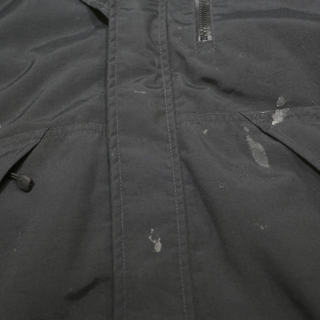 CARHARTT Mens Black Hooded Nylon Jacket L Zip Storm Defender Workwear Outdoor