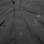 CARHARTT Mens Black Hooded Nylon Jacket L Zip Storm Defender Workwear Outdoor
