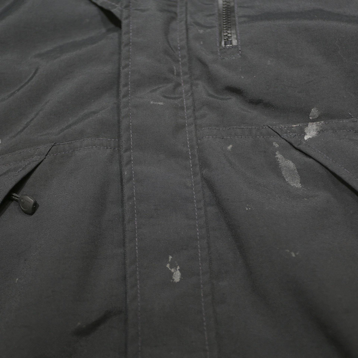 CARHARTT Mens Black Hooded Nylon Jacket L Zip Storm Defender Workwear Outdoor