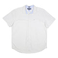 TOMMY HILFIGER Mens White Cotton Short Sleeve Shirt XL Casual Classic
