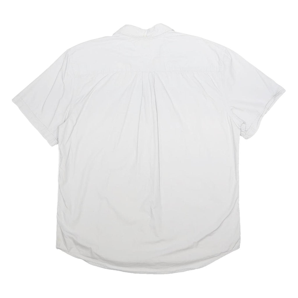 TOMMY HILFIGER Mens White Cotton Short Sleeve Shirt XL Casual Classic