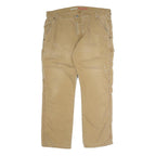 DICKIES Mens Regular Fit Beige Cotton Blend Trousers W38 L29 Workwear Casual