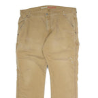 DICKIES Mens Regular Fit Beige Cotton Blend Trousers W38 L29 Workwear Casual