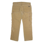DICKIES Mens Regular Fit Beige Cotton Blend Trousers W38 L29 Workwear Casual