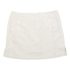 ADIDAS Womens White Skort Sportswear Casual Polyester Blend Woven Short M