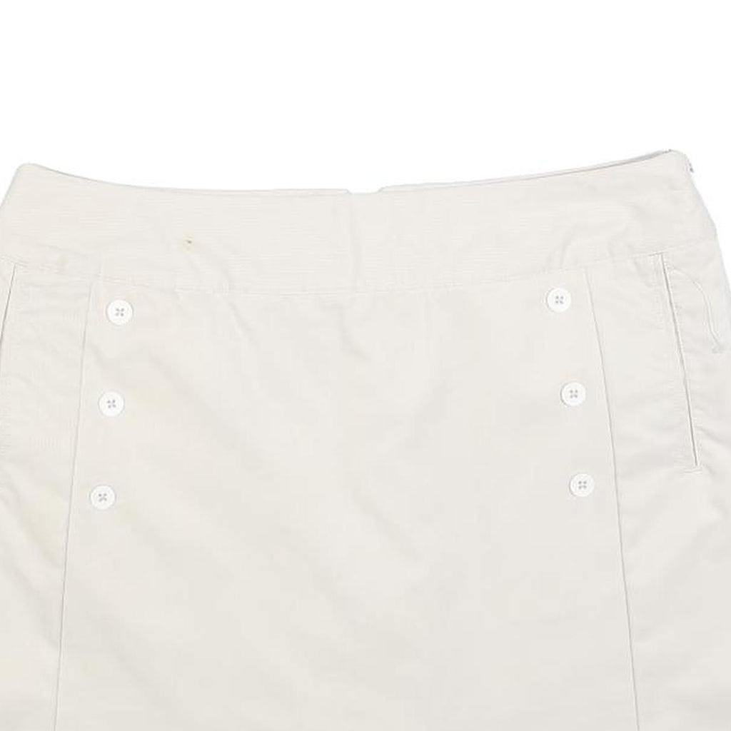 ADIDAS Womens White Skort Sportswear Casual Polyester Blend Woven Short M