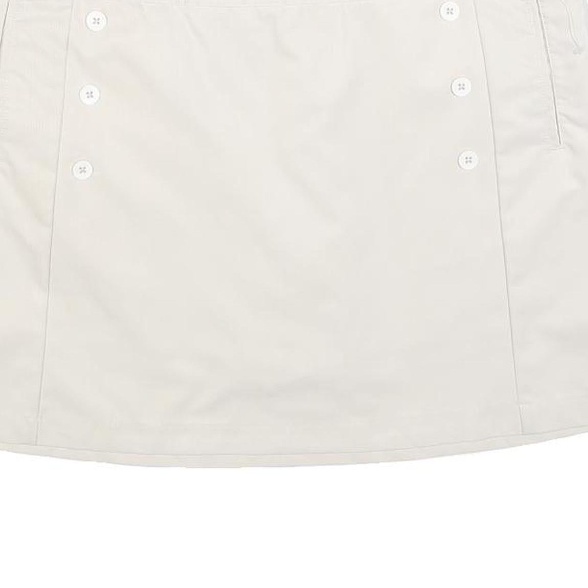 ADIDAS Womens White Skort Sportswear Casual Polyester Blend Woven Short M