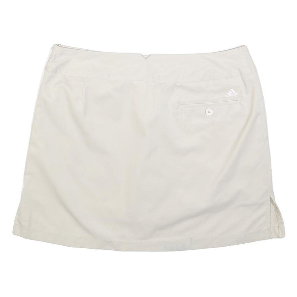 ADIDAS Womens White Skort Sportswear Casual Polyester Blend Woven Short M