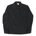 IM Womens Black Shirt Long Sleeve Collared Button Neck Size M Classic Work