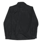 IM Womens Black Shirt Long Sleeve Collared Button Neck Size M Classic Work