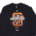 MAJESTIC 2012 National League Champions Mens T-Shirt Black Long Sleeve USA L