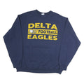 PORT & COMPANY Mens Blue Delta Eagles Football Crew Neck XL Touchdown Club