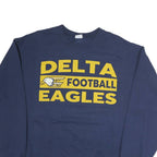 PORT & COMPANY Mens Blue Delta Eagles Football Crew Neck XL Touchdown Club