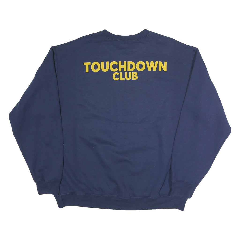 PORT & COMPANY Mens Blue Delta Eagles Football Crew Neck XL Touchdown Club