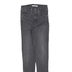 LEVI'S Womens Slim Black Skinny Denim Medium W24 L30 Jeans Zip Closure