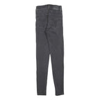 LEVI'S Womens Slim Black Skinny Denim Medium W24 L30 Jeans Zip Closure