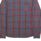 HUGO Mens Blue & Red Check Shirt L Button-Down Collar Long Sleeve Cotton Casual