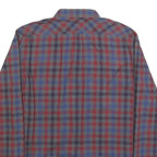 HUGO Mens Blue & Red Check Shirt L Button-Down Collar Long Sleeve Cotton Casual